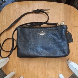 Coach Black Leather Shoulder Bag